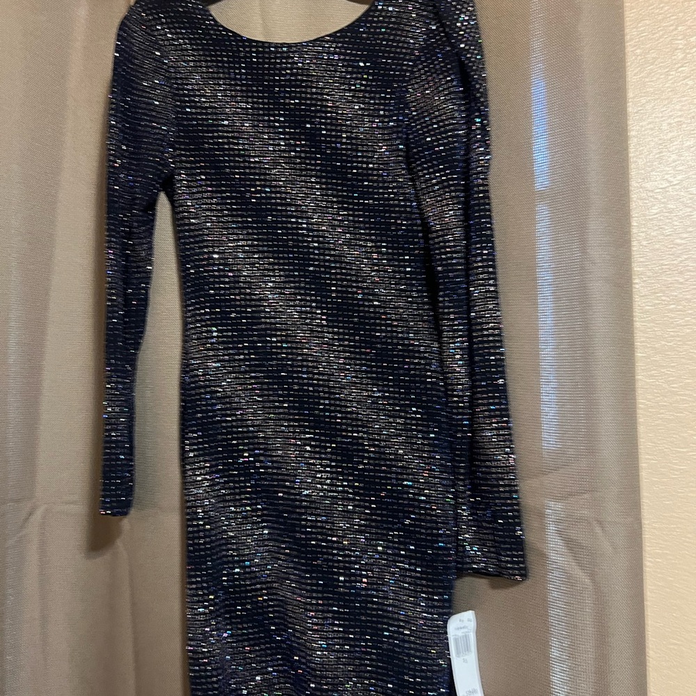 Elegant Black Glitter Dress